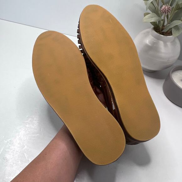 Nisolo Huarache Woven Leather Sandal Slip On Leather Brandy Men 11.5 NWOB - Picture 8 of 9